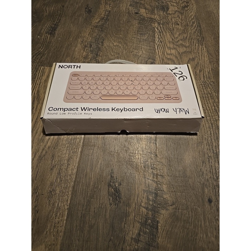 North Compact Round Key Wireless Keyboard - Beige - Picture 5 of 5